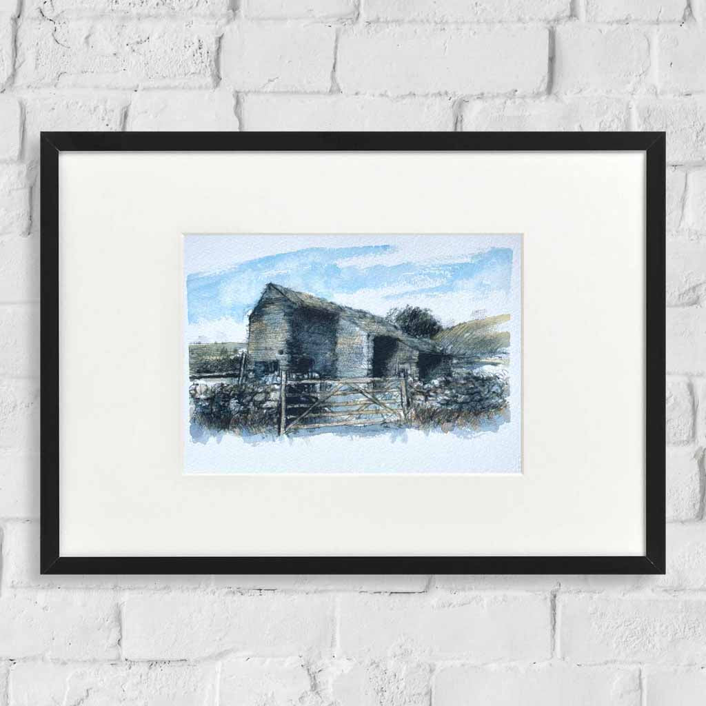 Malham barn original sketch