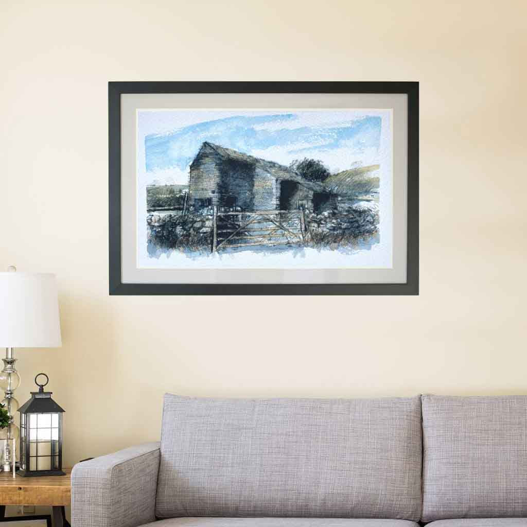 Yorkshire barn original sketch