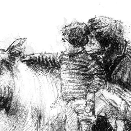 Being with cows_Dave and son