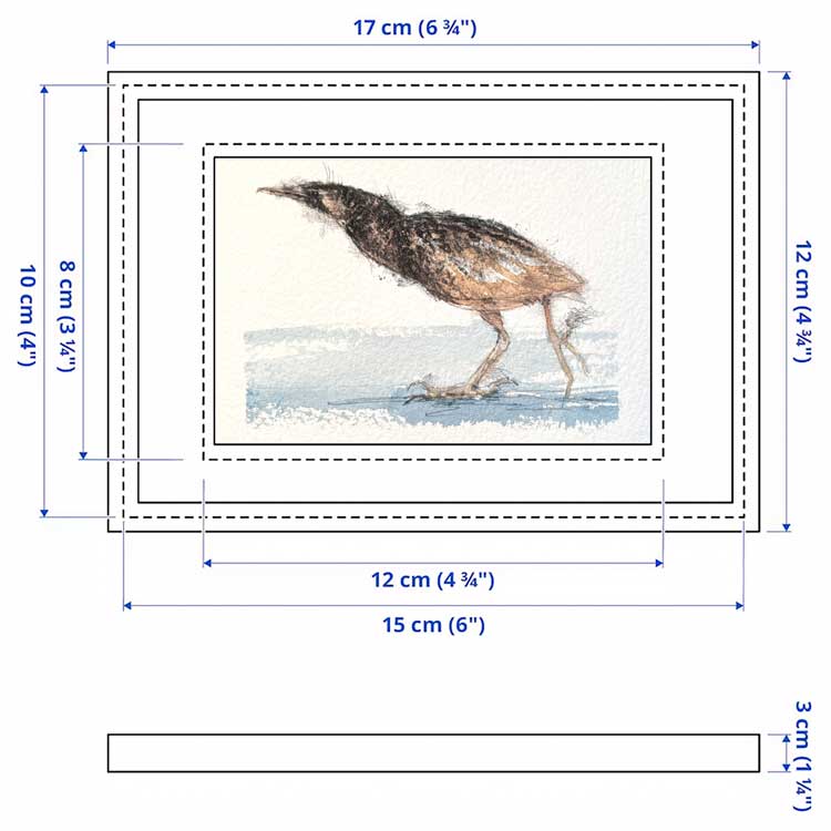 Bittern original mini sketch