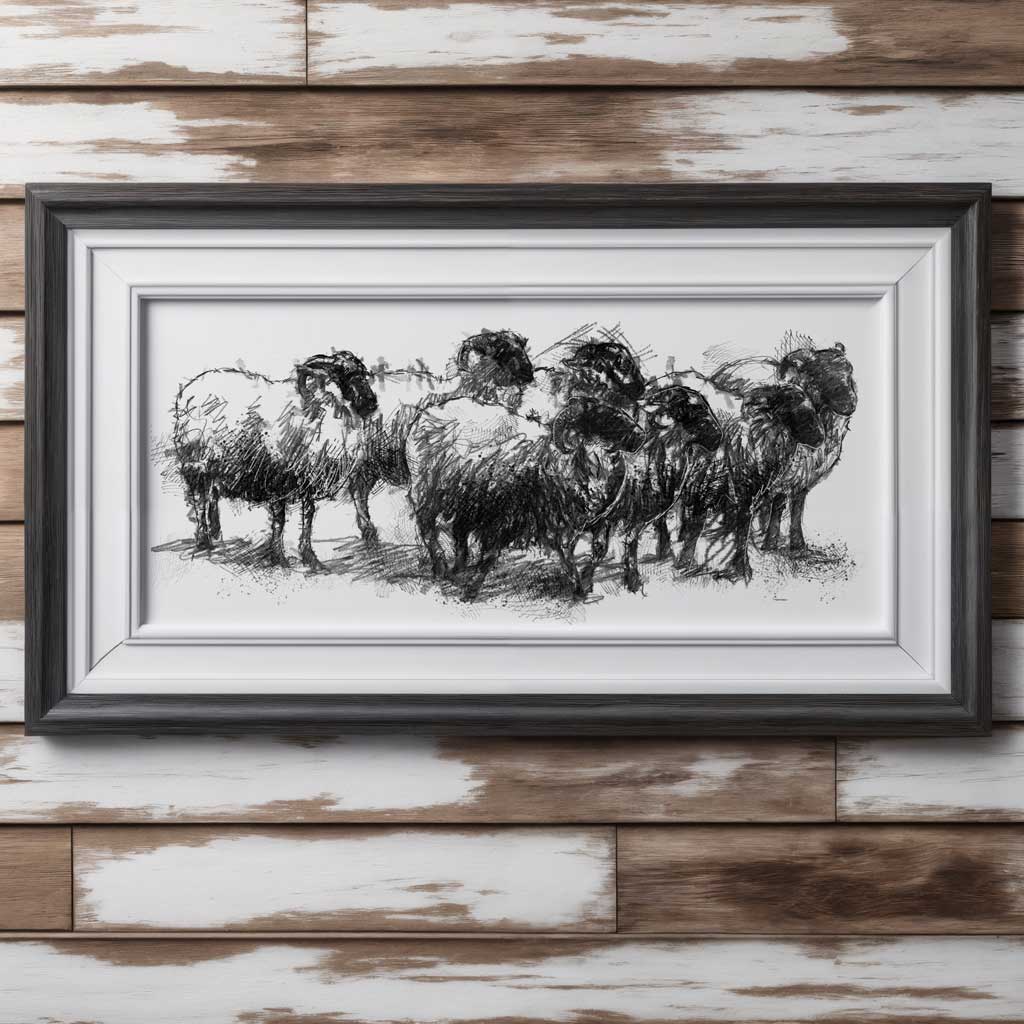 Sheep flock wide format