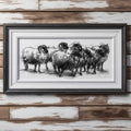 Sheep flock wide format
