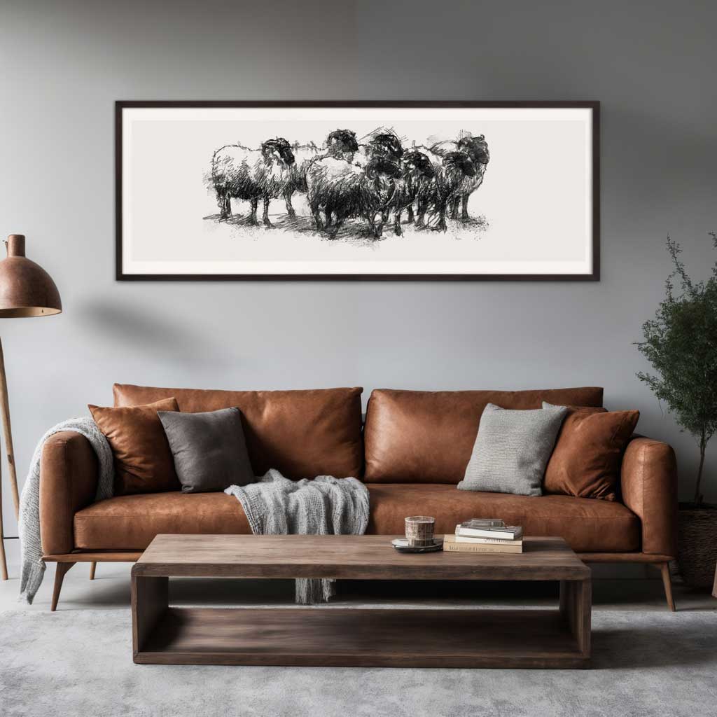 Sheep flock wide format