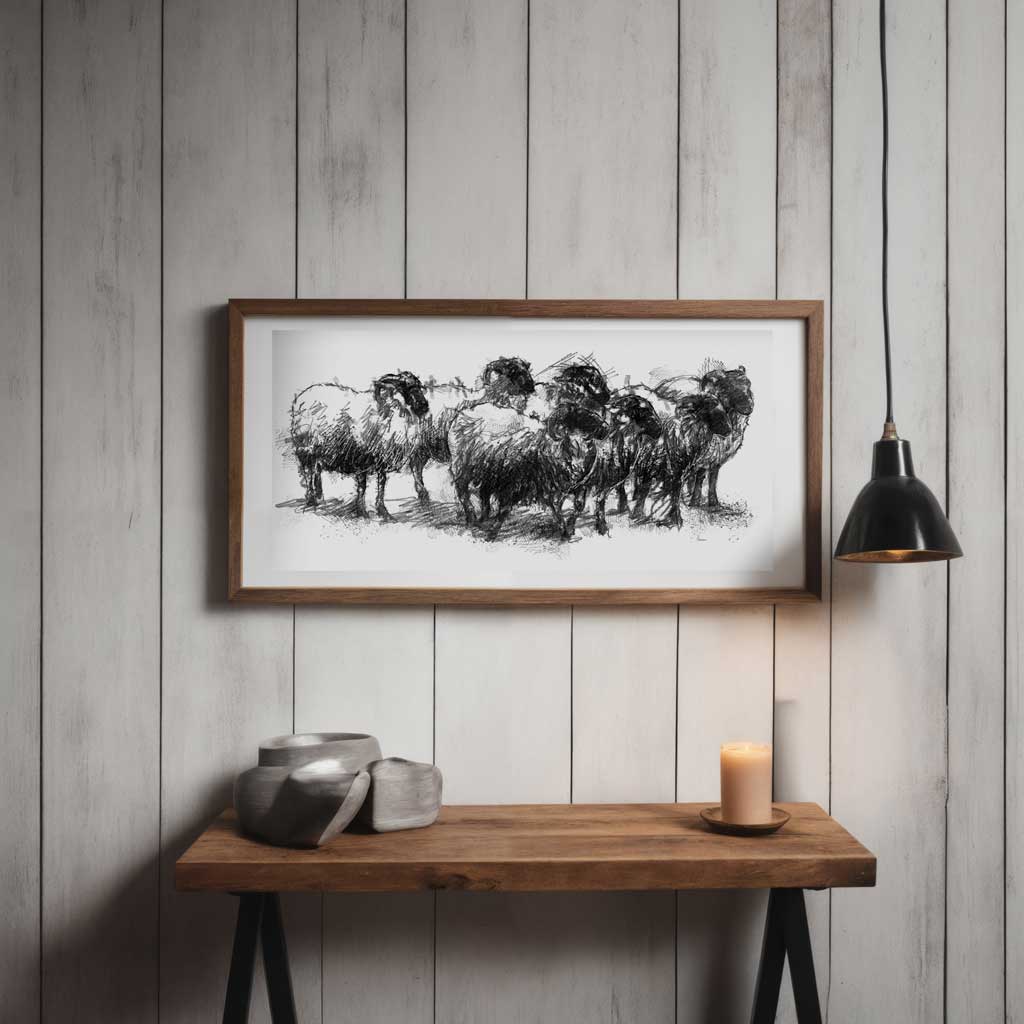 Sheep flock wide format