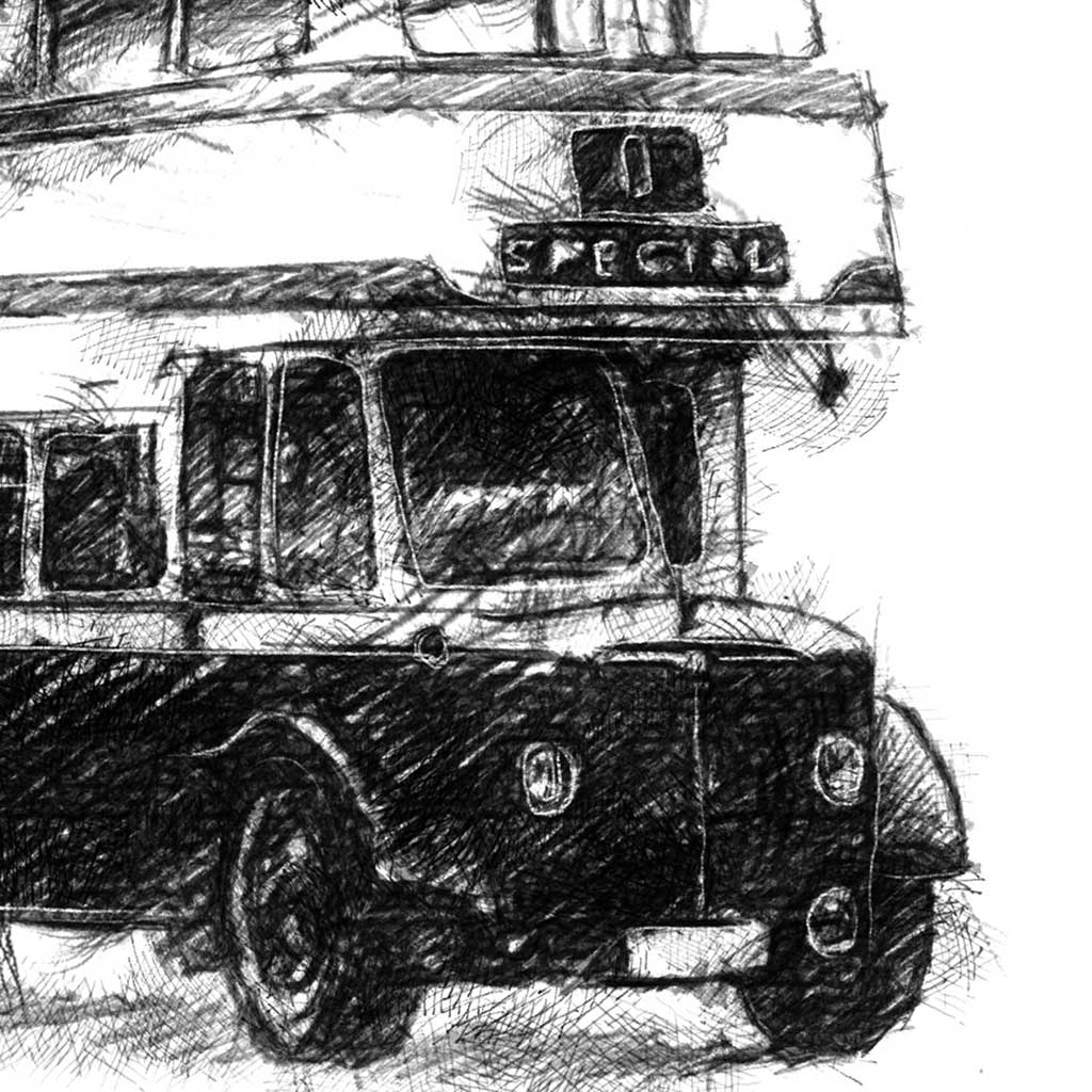 Old double decker bus