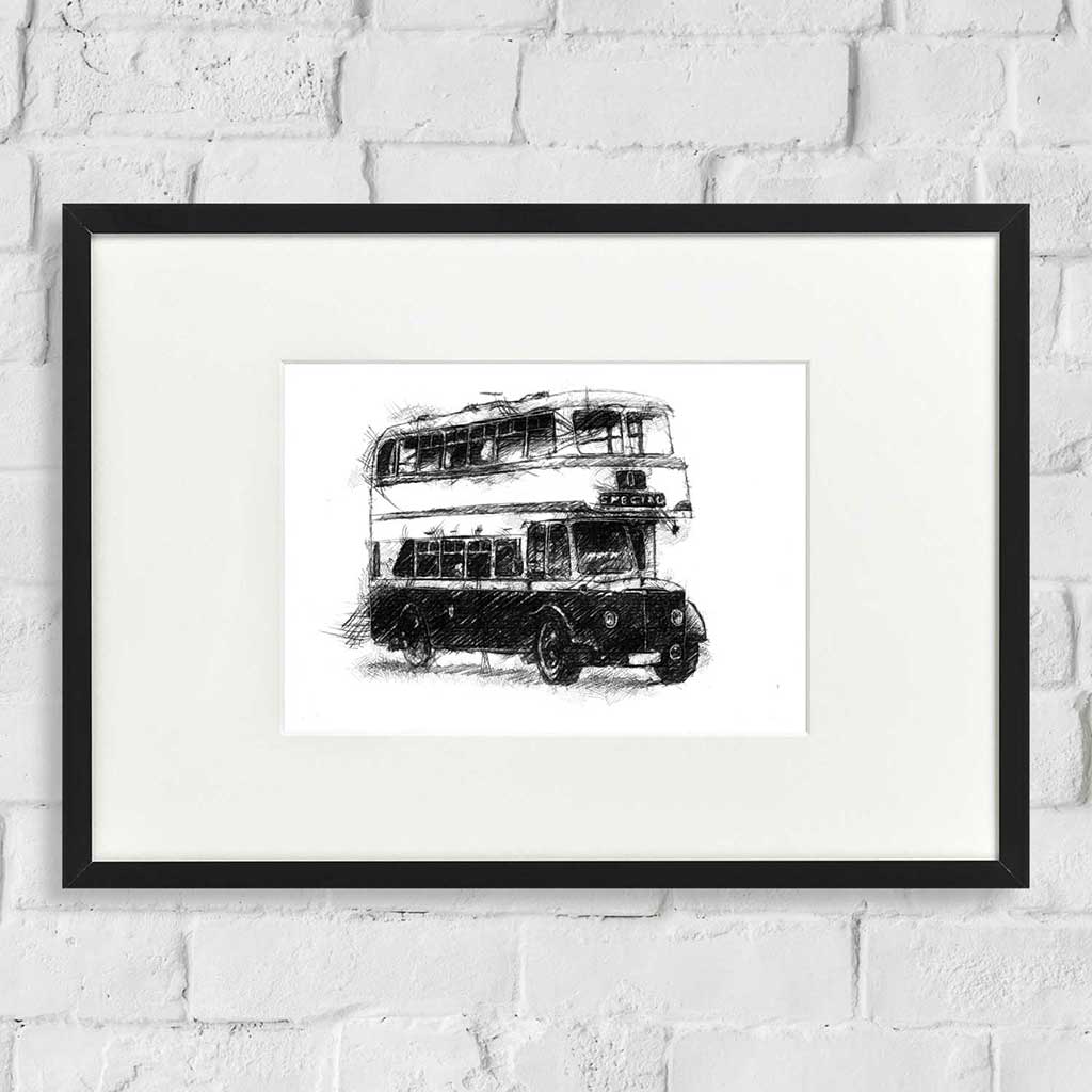 Old double decker bus