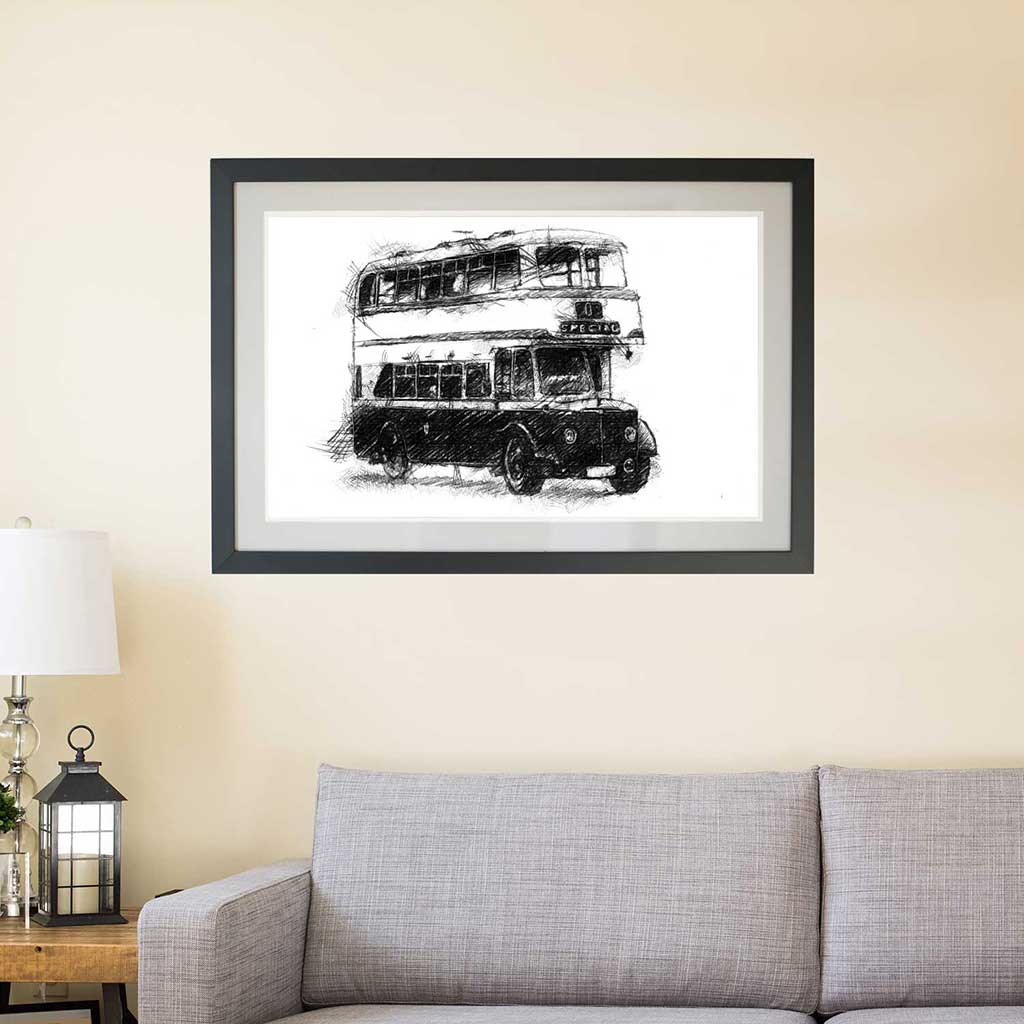 Old double decker bus