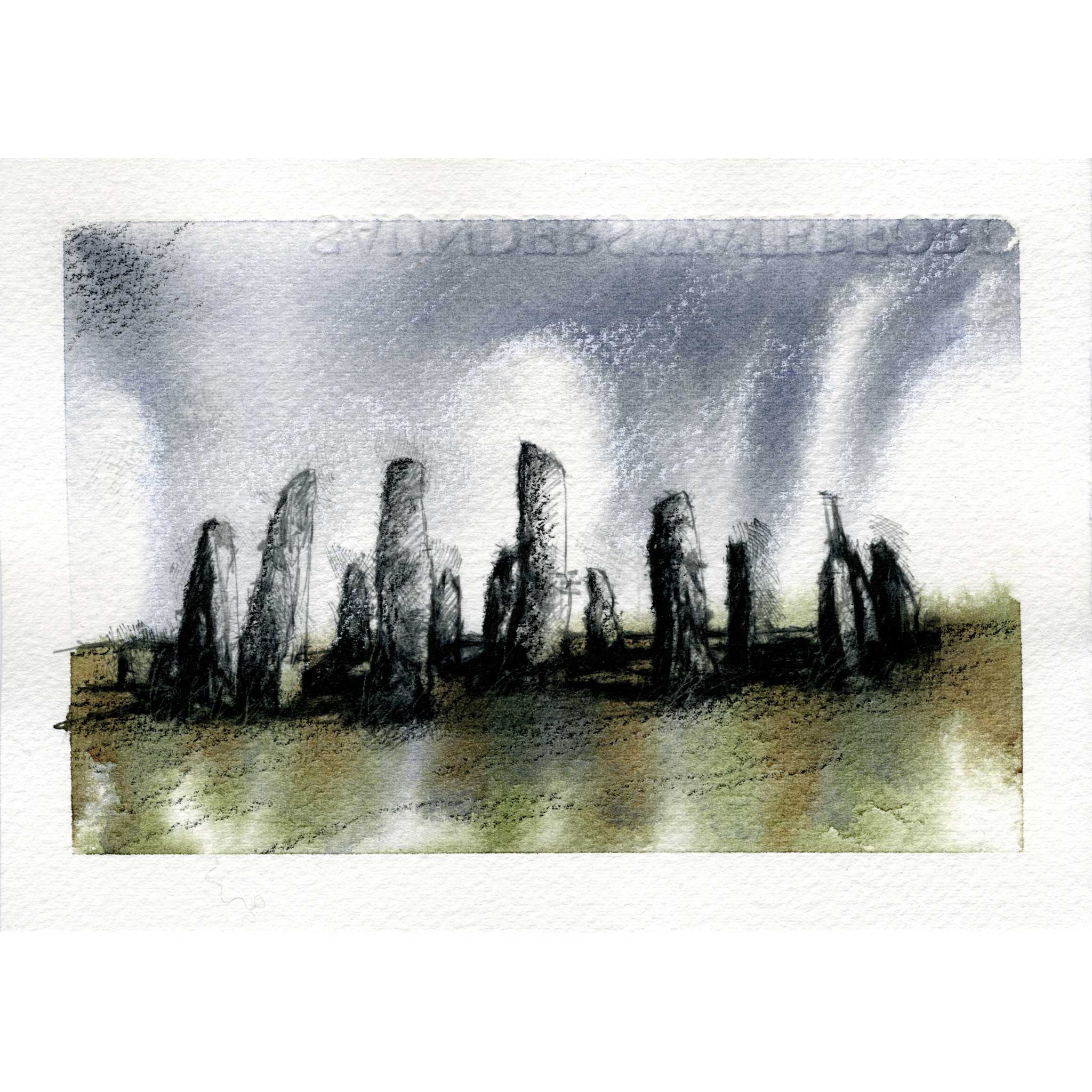 Calanais Standing Stones - Colour Sketch