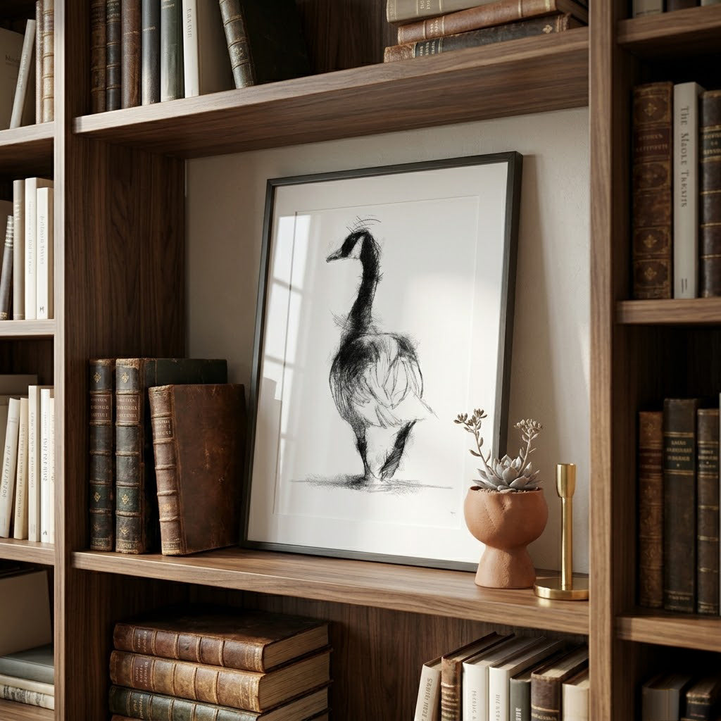 Canada goose - BW Sketch