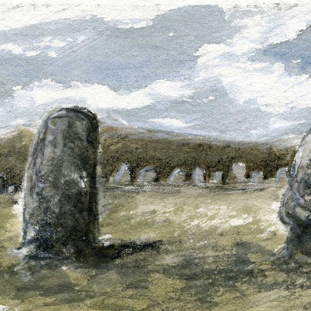 Castlerigg stone circle - Colour Sketch | small one off