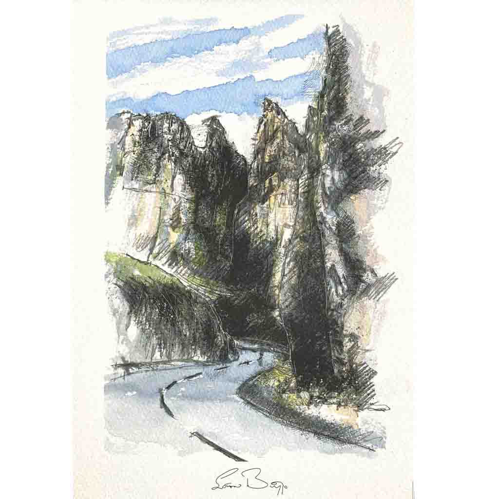 Cheddar gorge original sketch