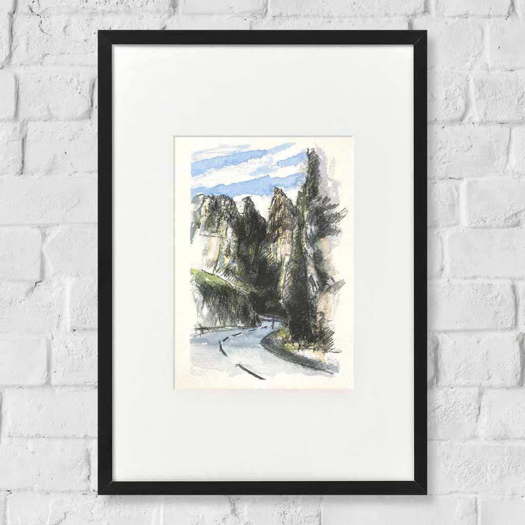 Cheddar gorge original sketch