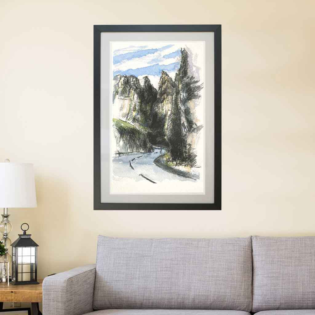 Cheddar gorge original sketch