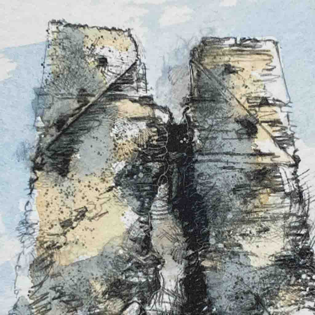Bawsey church ruin mini sketch
