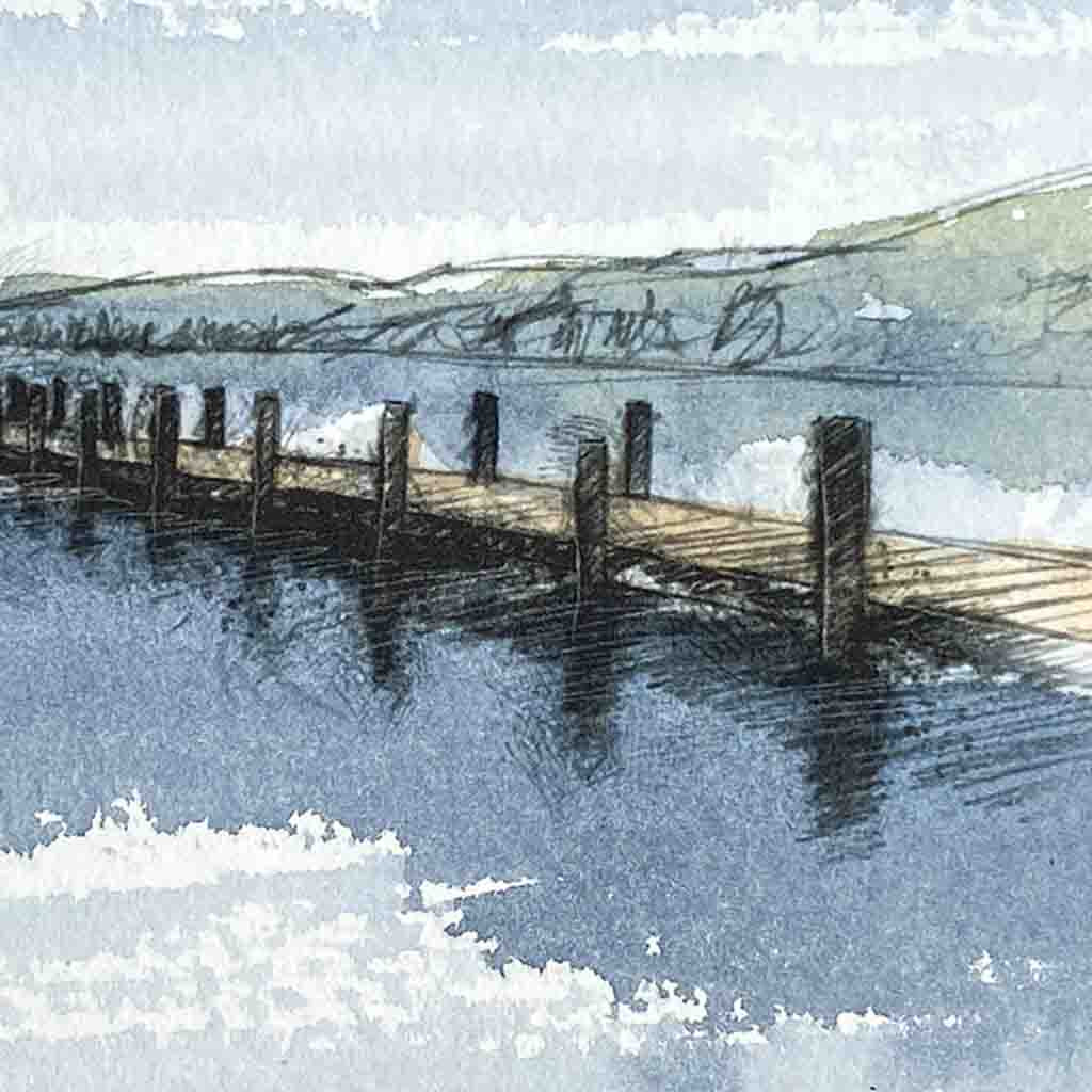 Conistone water original mini sketch
