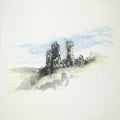Corfe castle - Colour Sketch