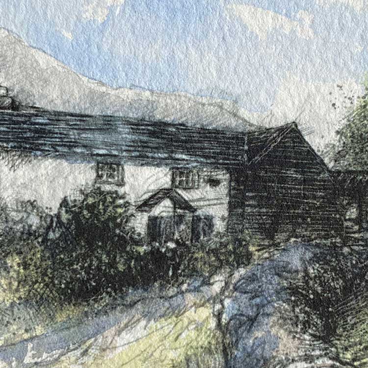 Cumbrian cottage mini sketch