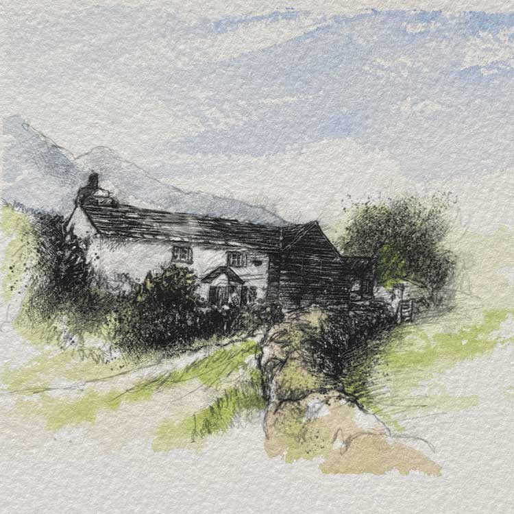 Dales cottage mini sketch