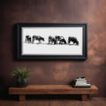 Cows grazing wide format