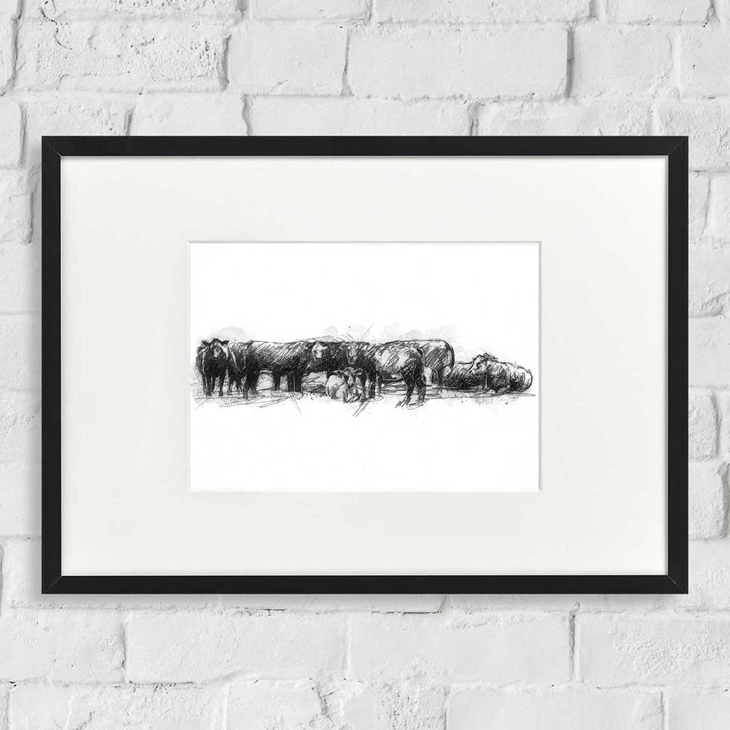 Cows loitering