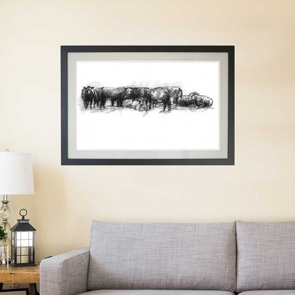 Cows loitering