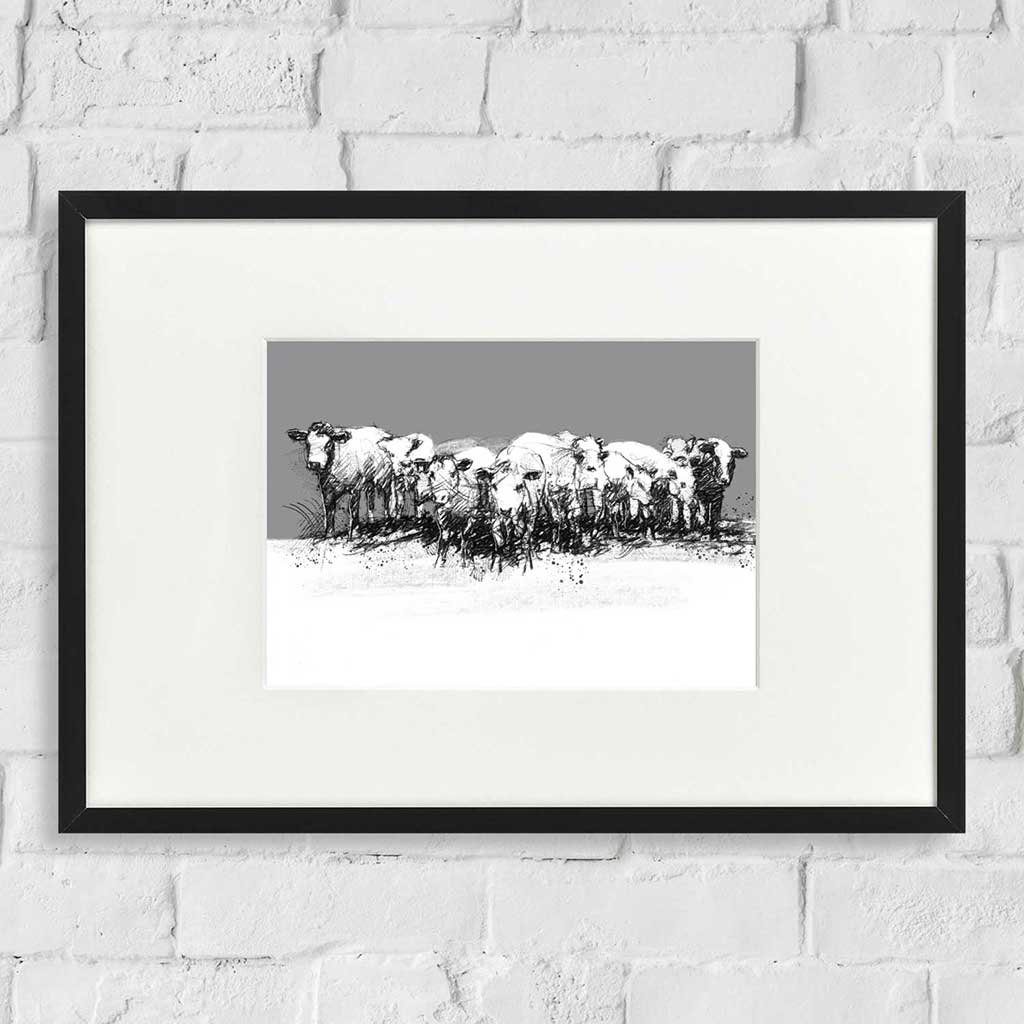 Young herd of cows