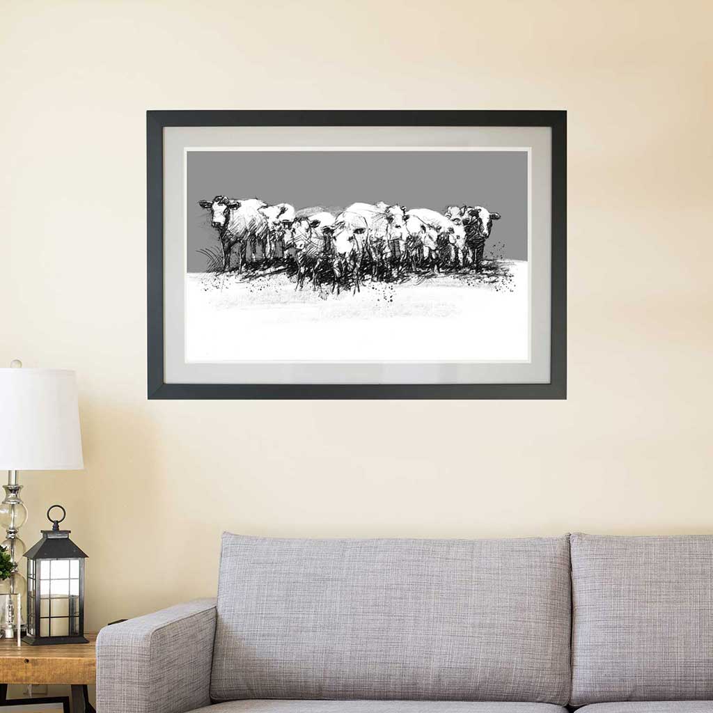 Young herd of cows