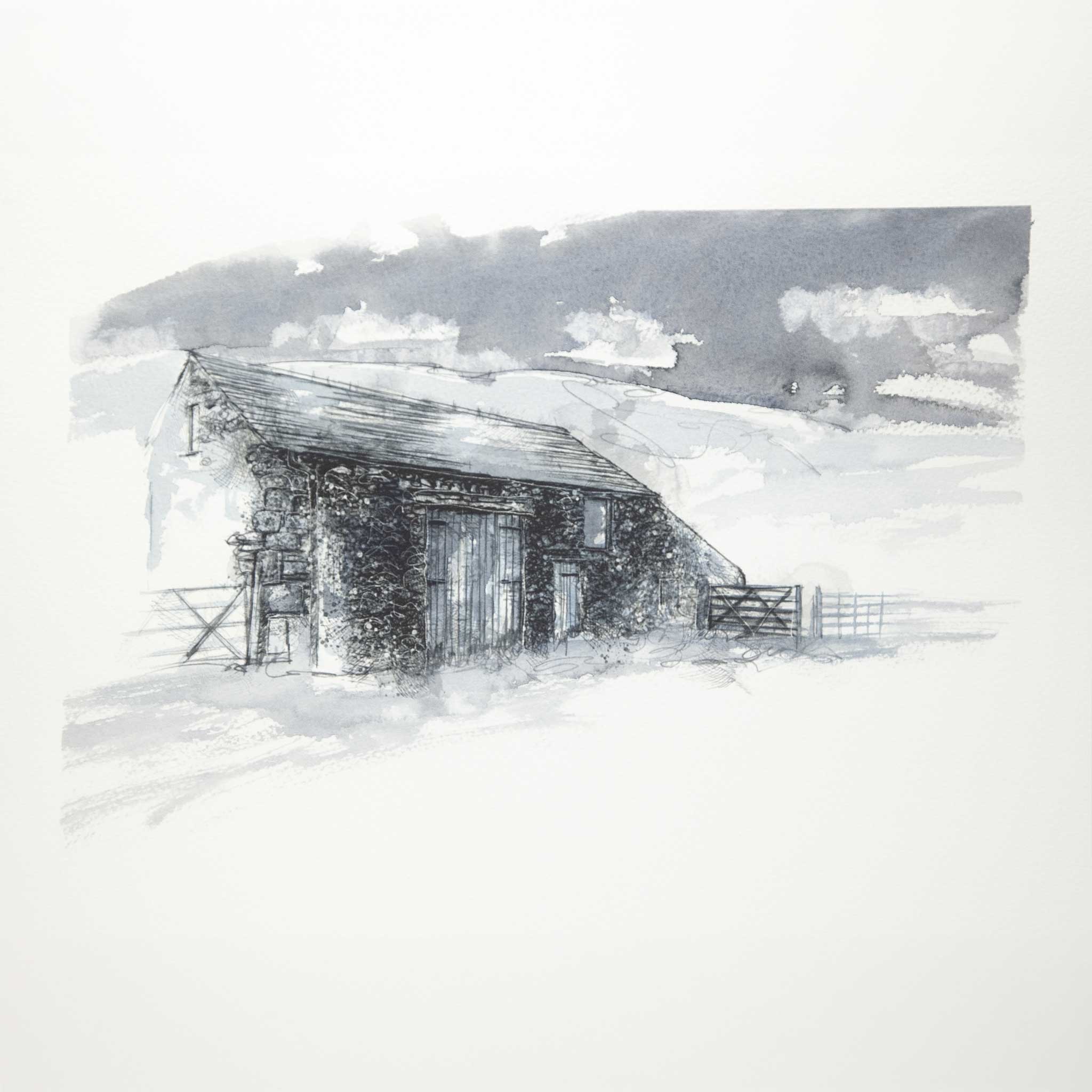 Dales barn - Colour Sketch