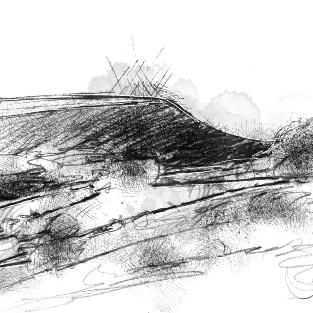 Pen-y-ghent - BW Sketch