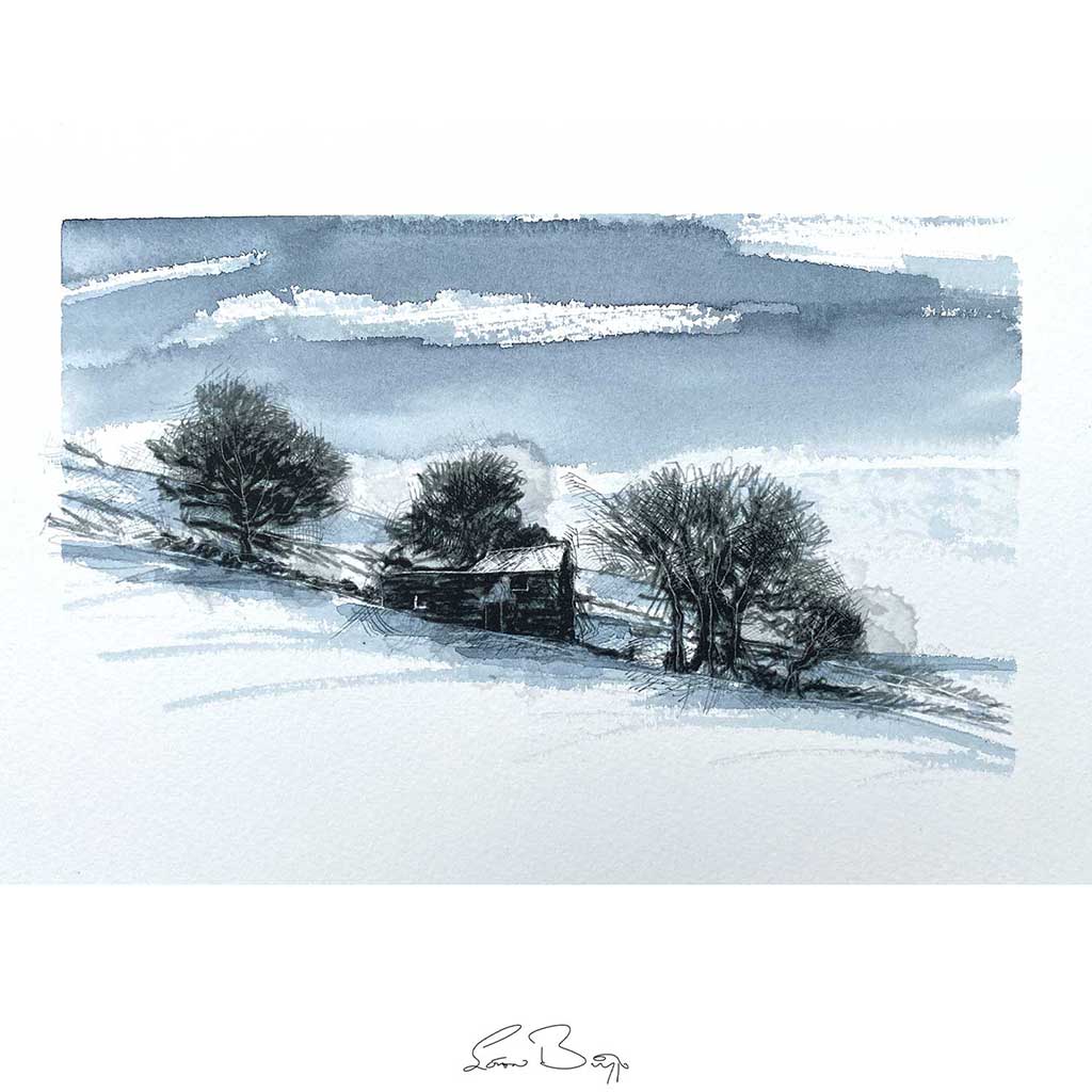 Dales snow original one-off sketch