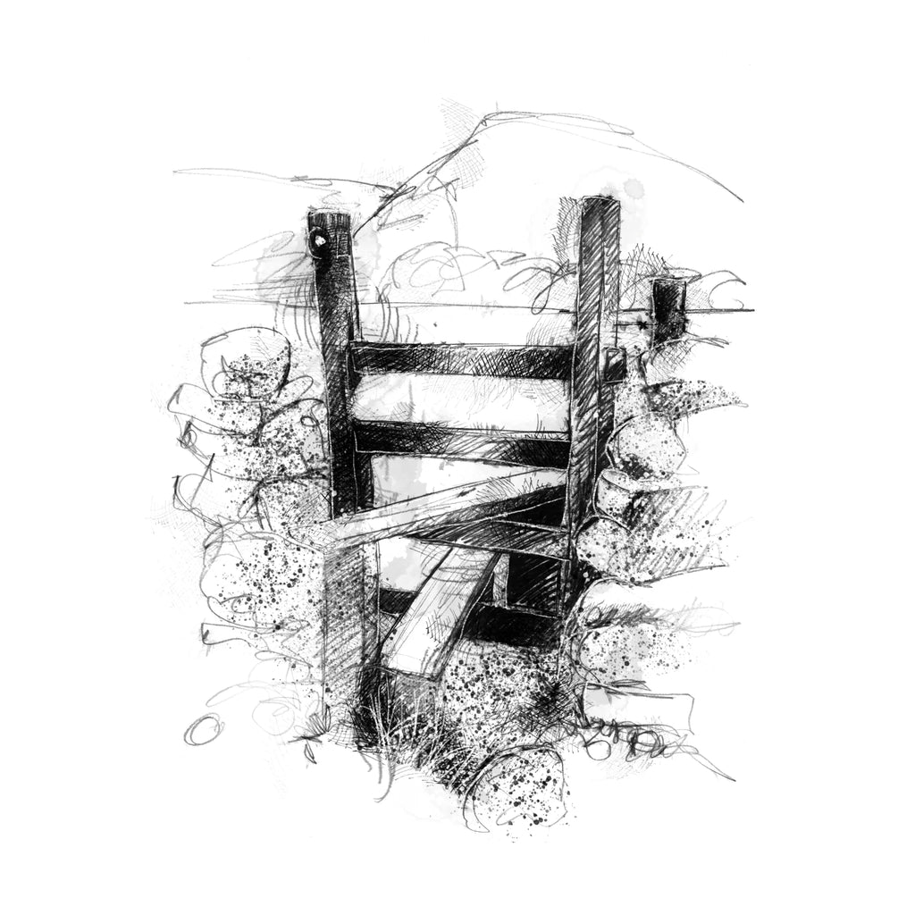 Dovedale stile - BW Sketch