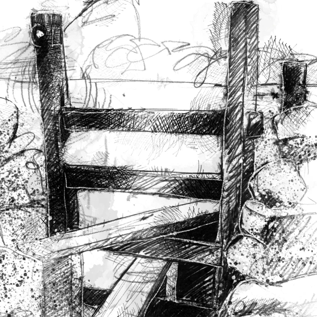 Dovedale stile - BW Sketch