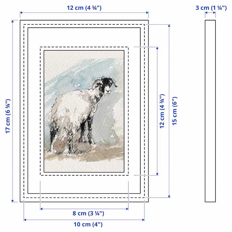 Ewe sheep original mini sketch