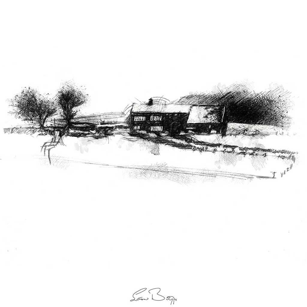 Snowy farm