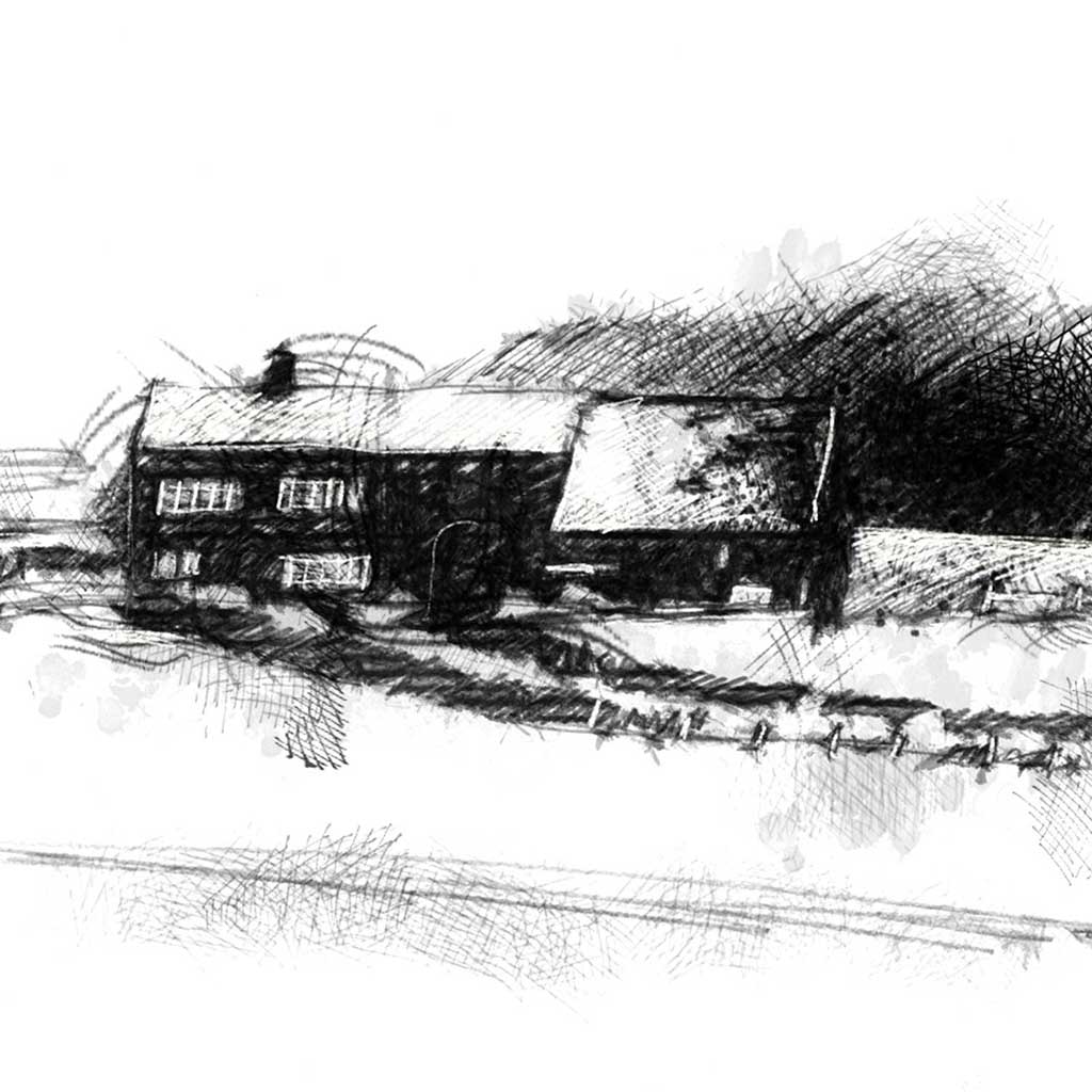 Snowy farm