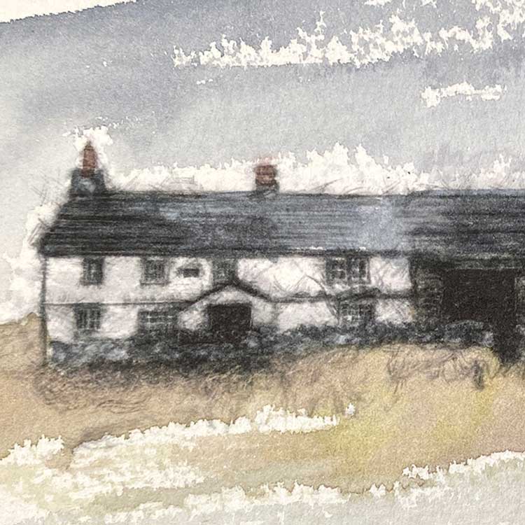 Dales farmhouse original mini sketch