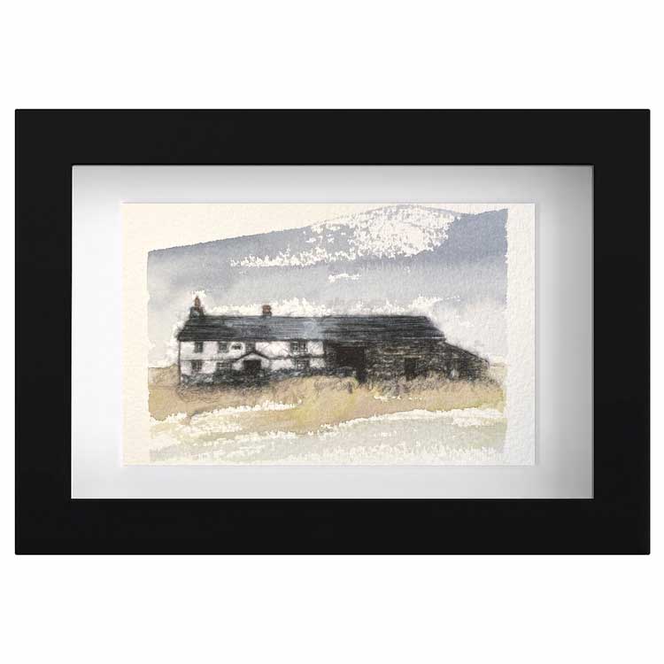 Dales farmhouse original mini sketch