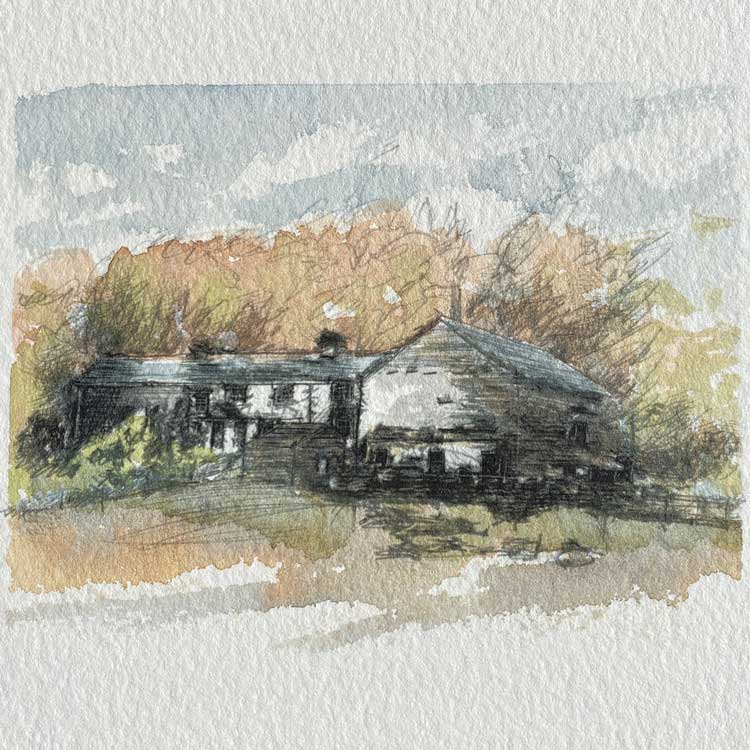 Cumbrian farmhouse mini sketch