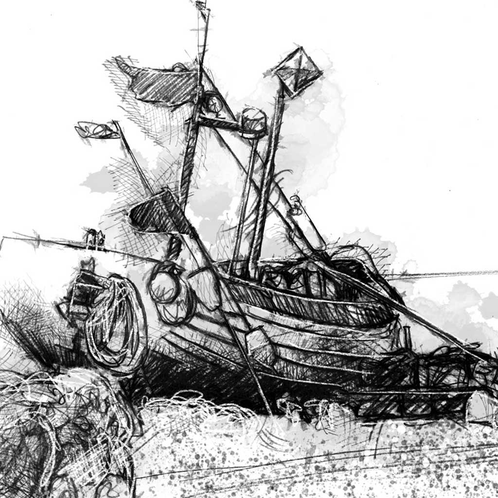 Fishing boat Alborough coast