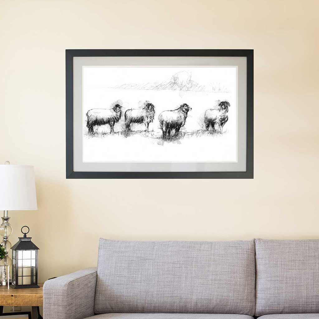 Four sheep