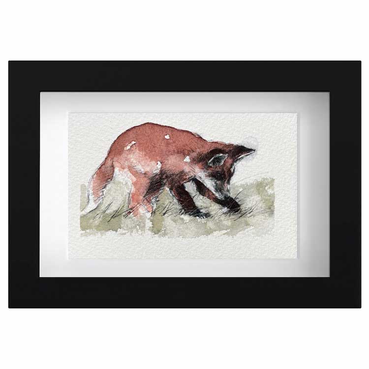 Fox cub original mini sketch