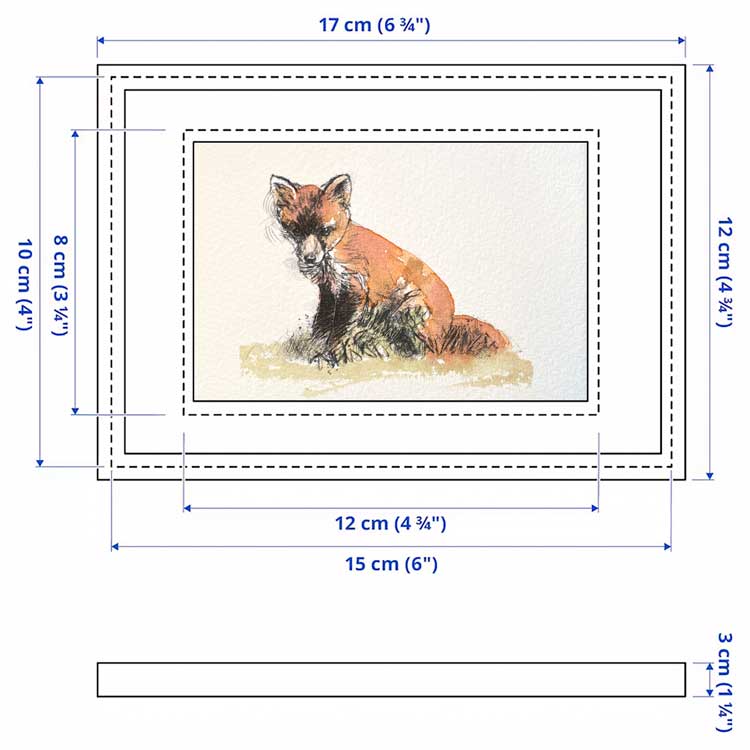Fox cub original mini sketch