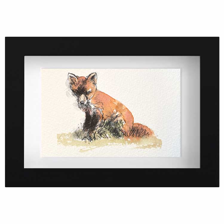 Fox cub original mini sketch