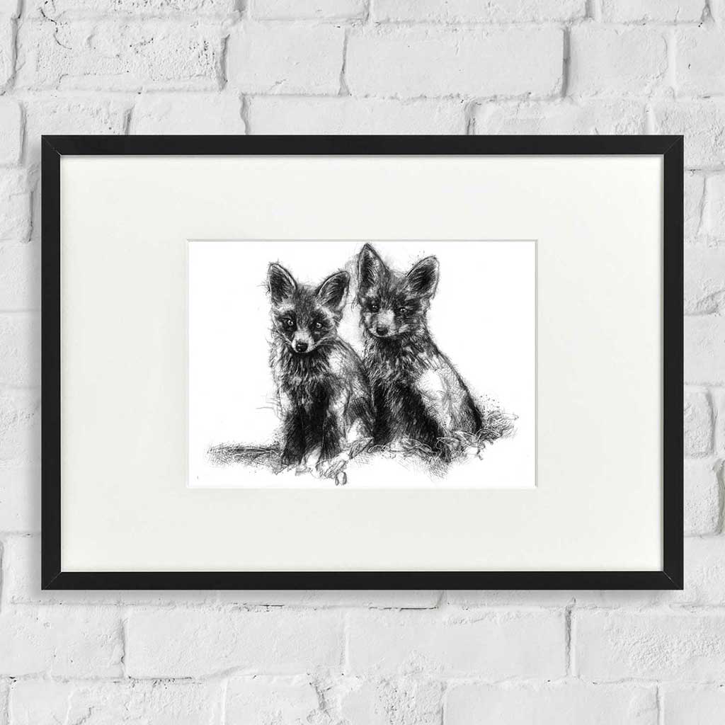 Two fox cubs