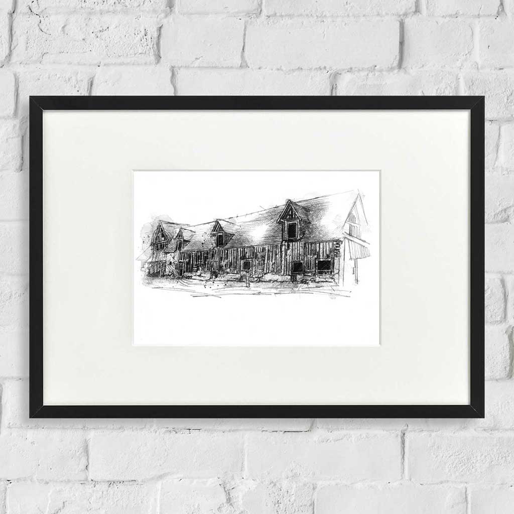 Timber farmhouse ruin