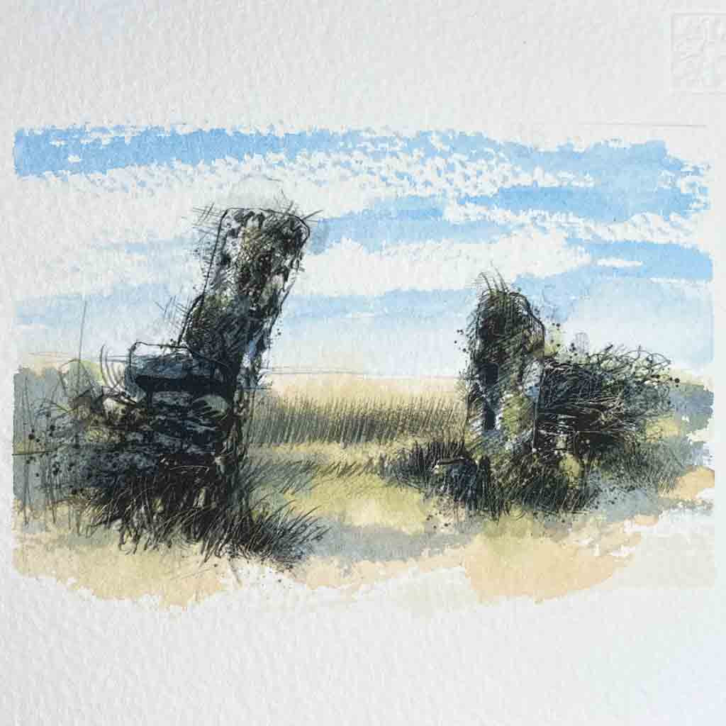 Old gateposts original mini sketch