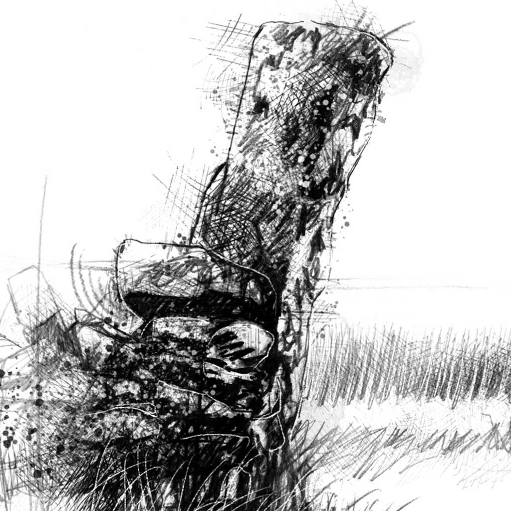 Stone gateposts