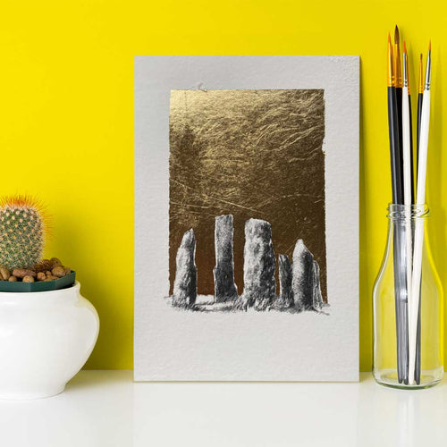 Calanais stones gold leaf