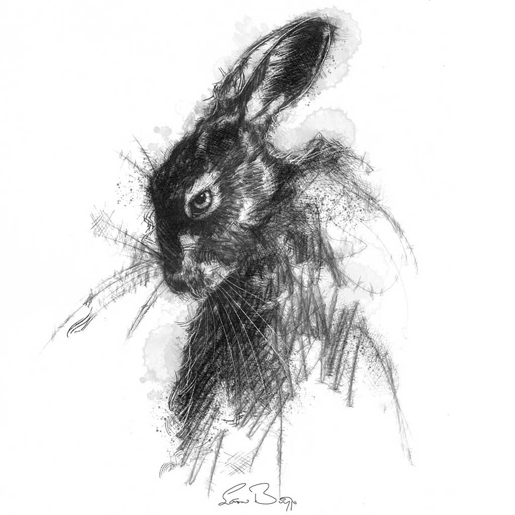 Crazy brown hare