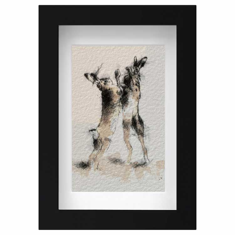 Boxing hares mini sketch